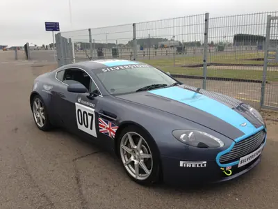 Aston Martin with 007-themed Silverstone livery